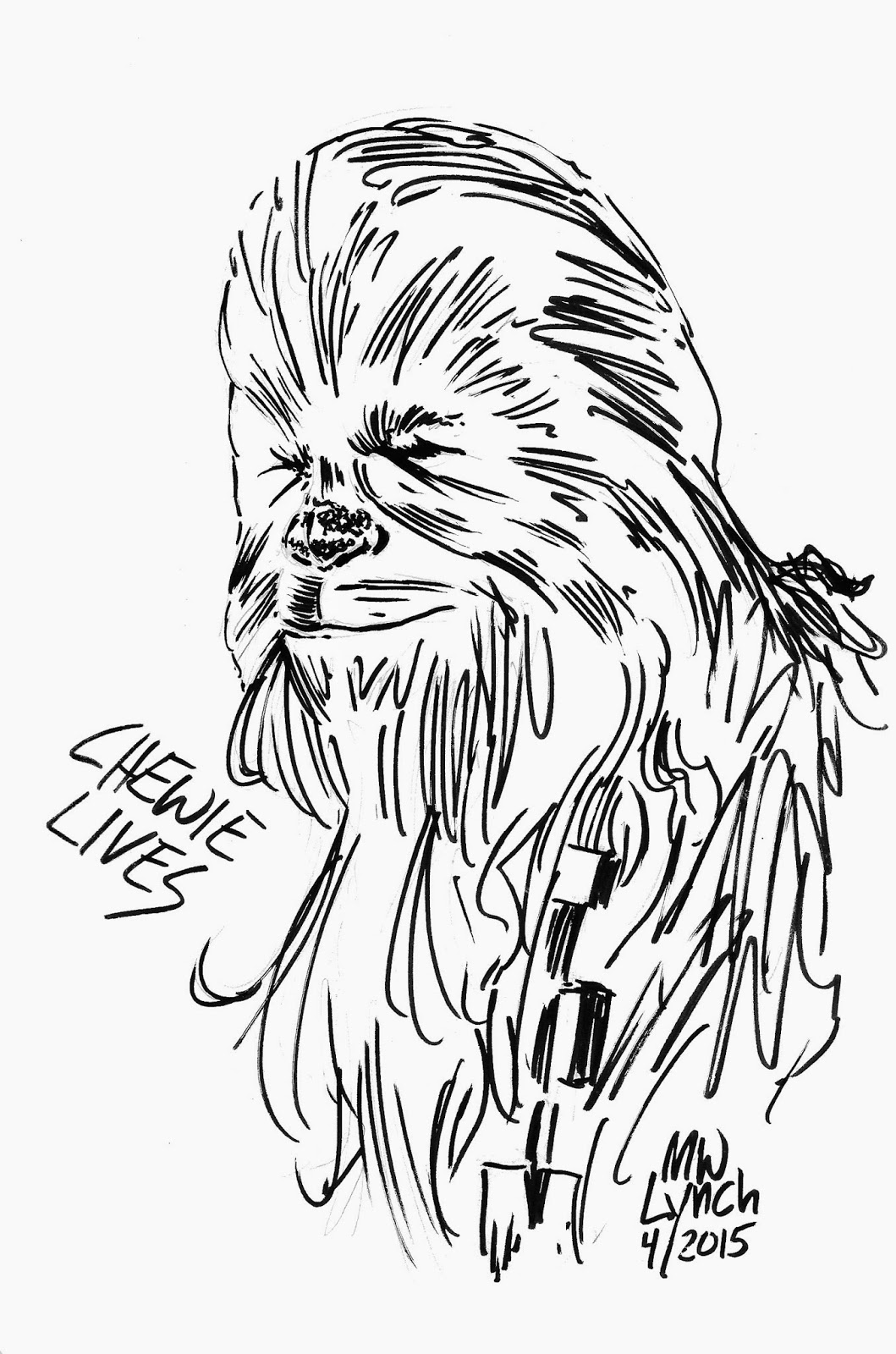 Chewbacca Drawing Pic