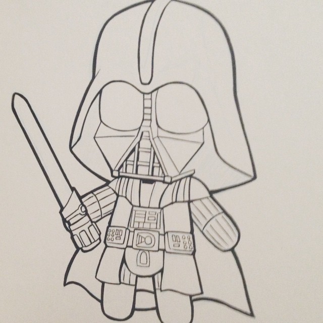 Chibi Darth Vader Drawing Image