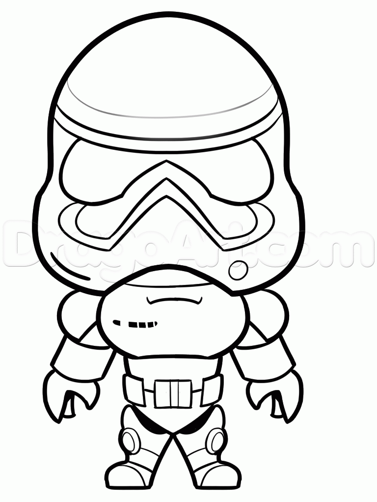 Chibi Stormtrooper Drawing Sketch