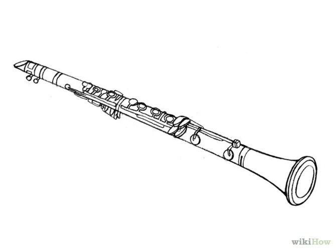 Clarinet Drawing Beautiful Image