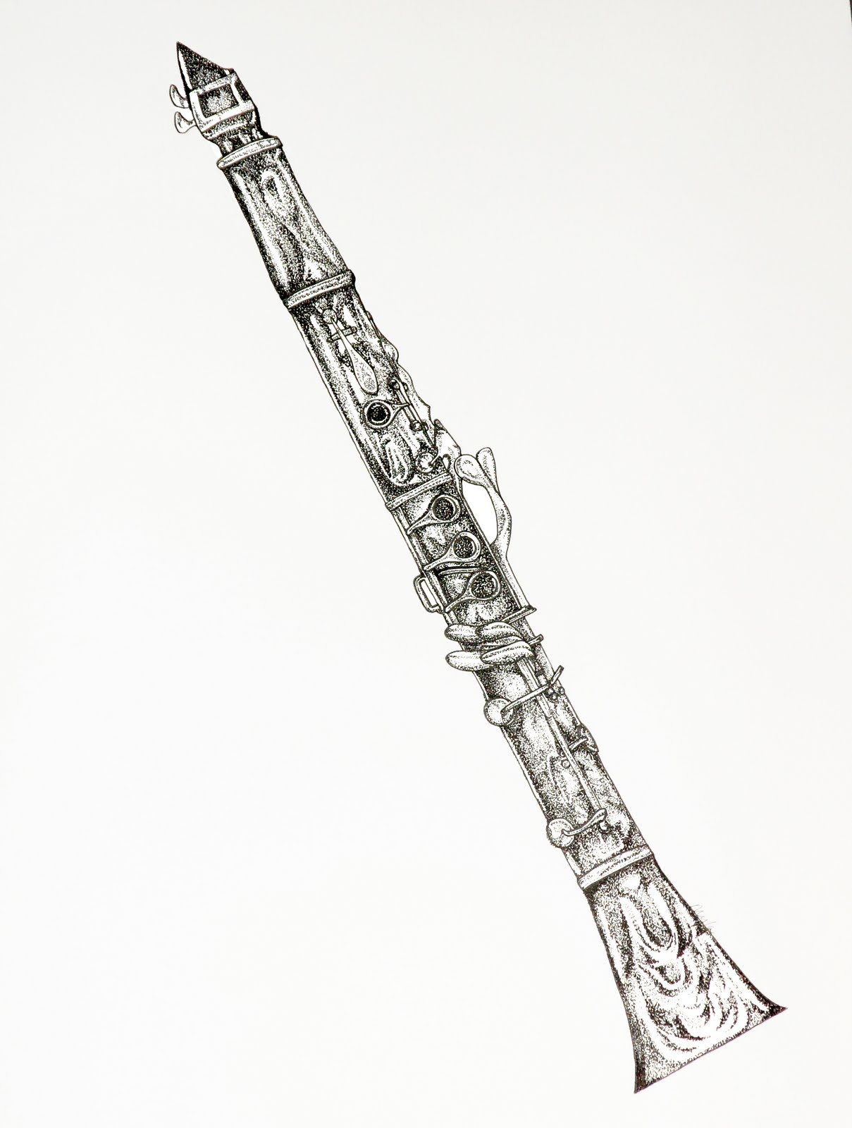 Images for 1606112. BENGT WIKSTRÖM. Clarinet. Drawing, pencil, signed. -  Auctionet