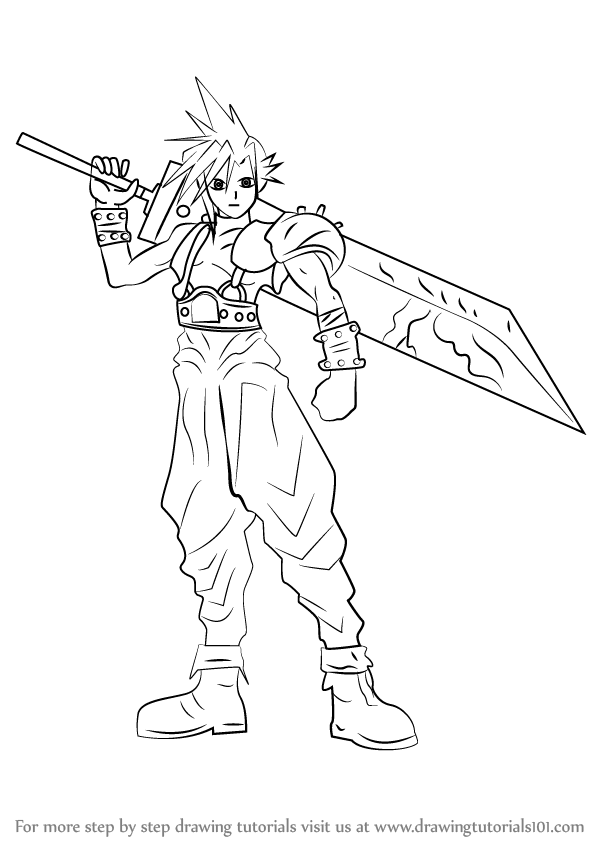 Cloud Strife Drawing Best