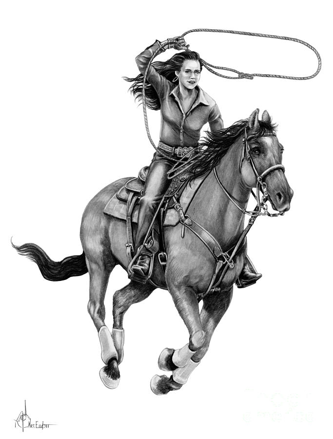 Cowgirl Drawing Amazing