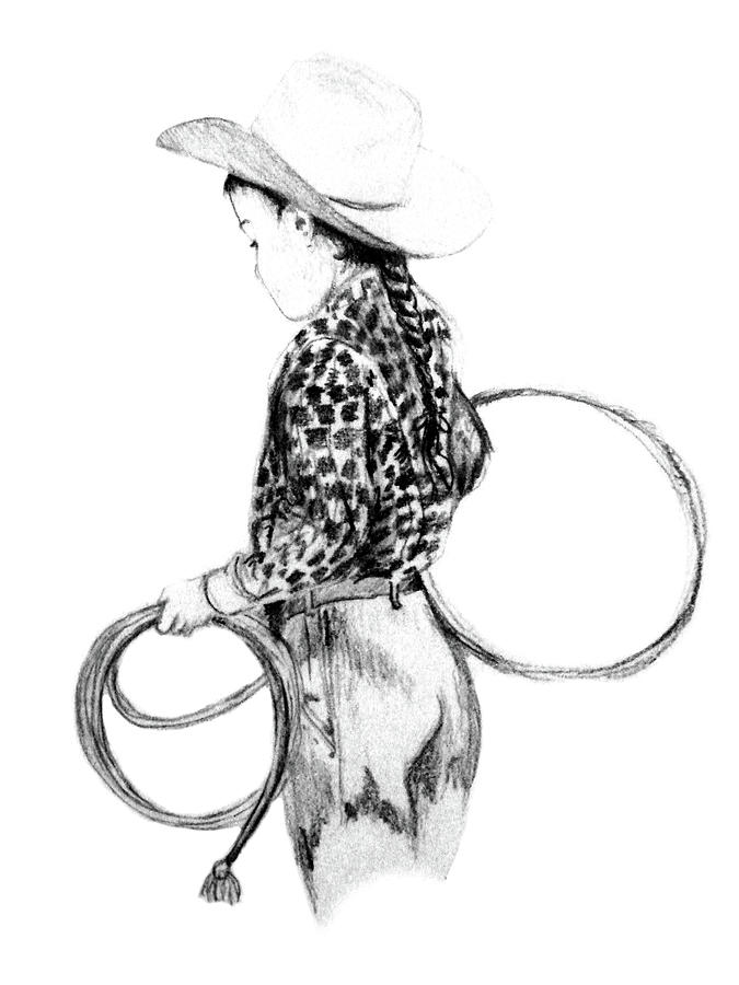 Cowgirl Drawing Images