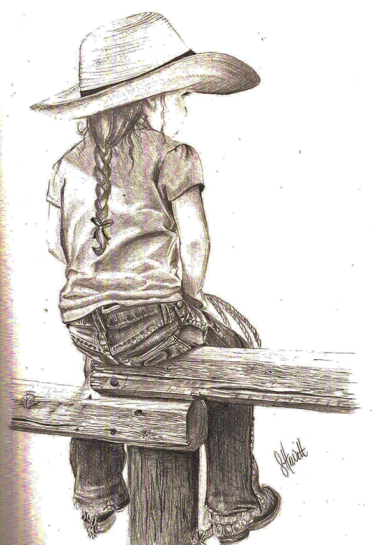 Cowgirl Drawing Pics