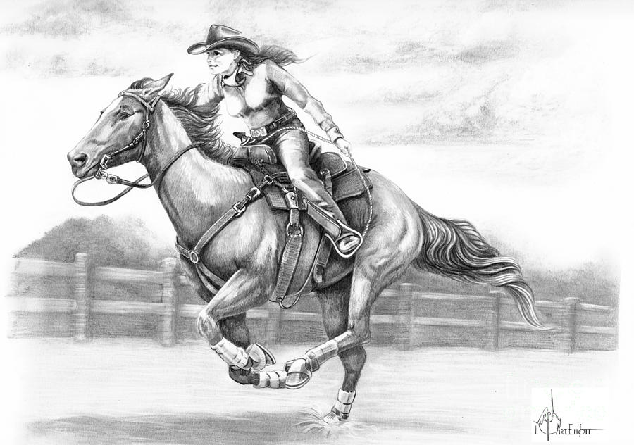 Cowgirl Drawing Realistic