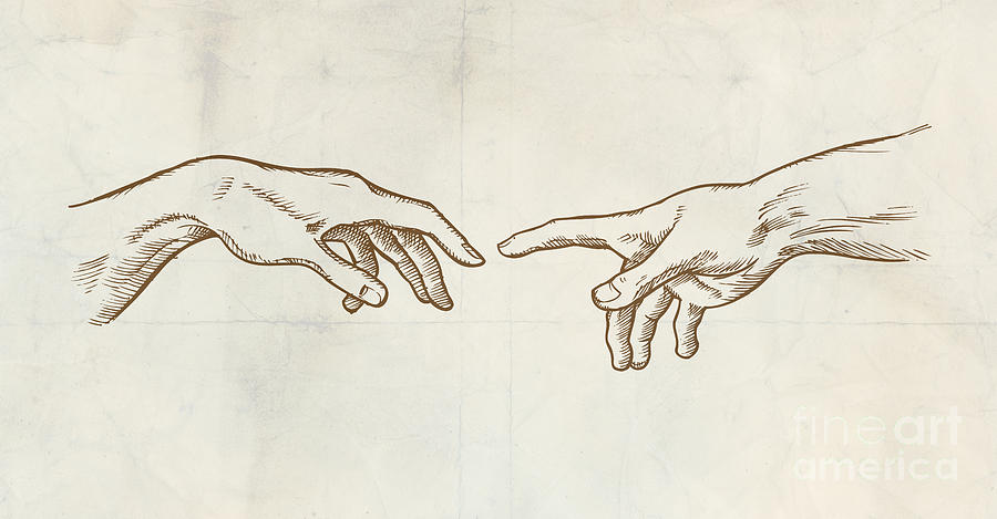 Creation of Adam Drawing Picture