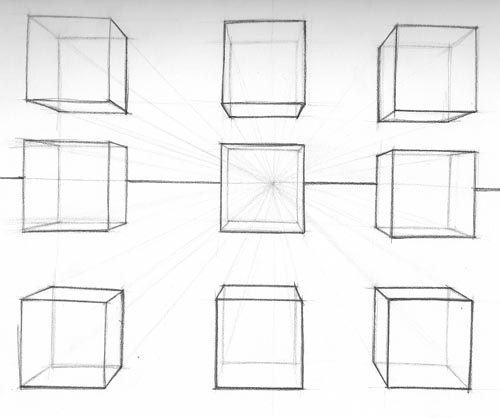 Cube Drawing Art