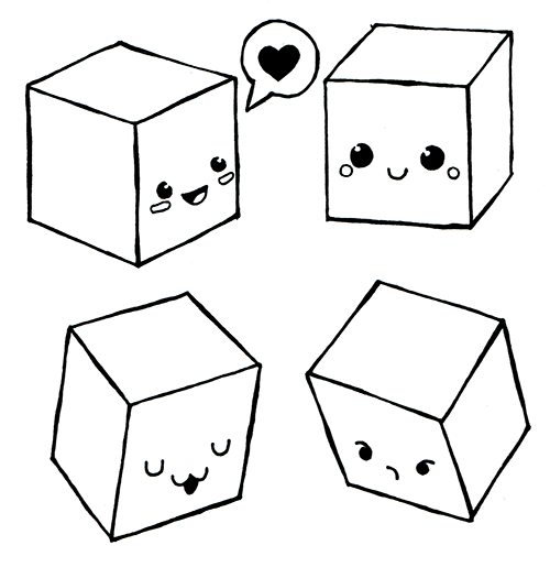 Cube Drawing Images