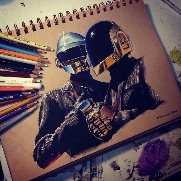 Daft Punk Drawing Amazing