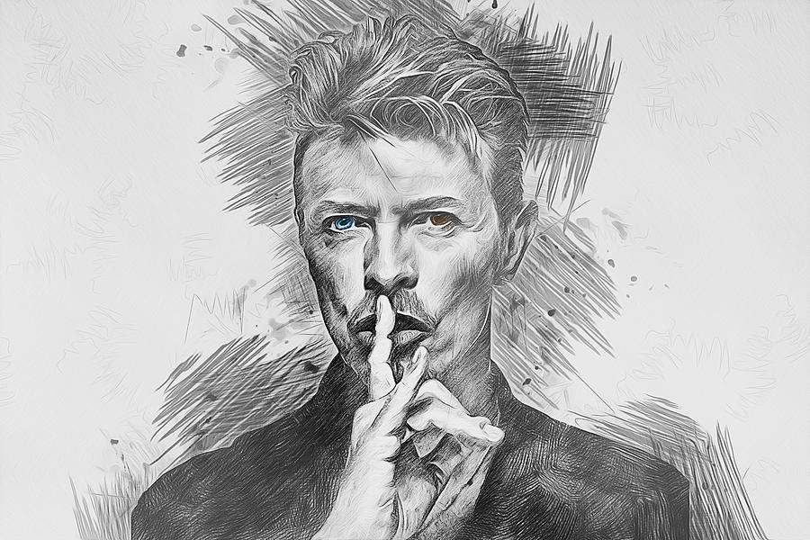 David Bowie Drawing Beautiful Image