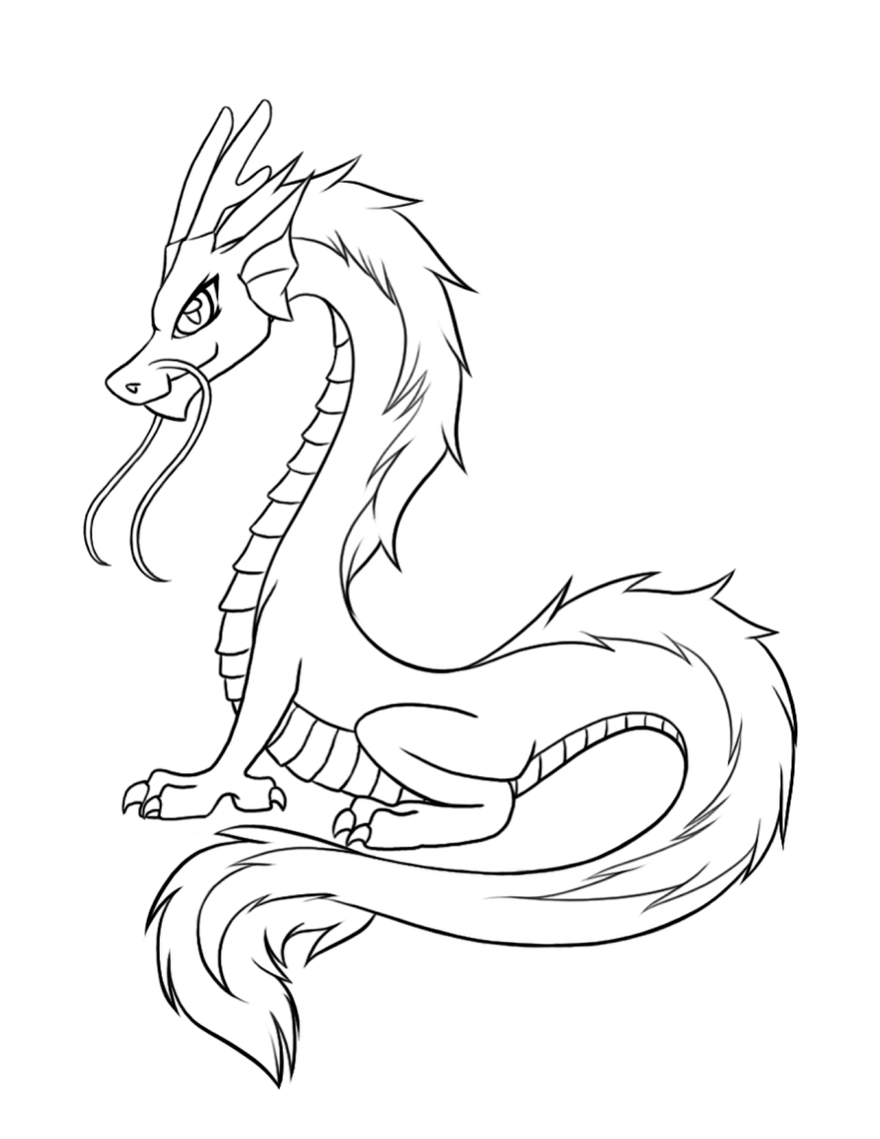 Dragon Kanji Drawing Image