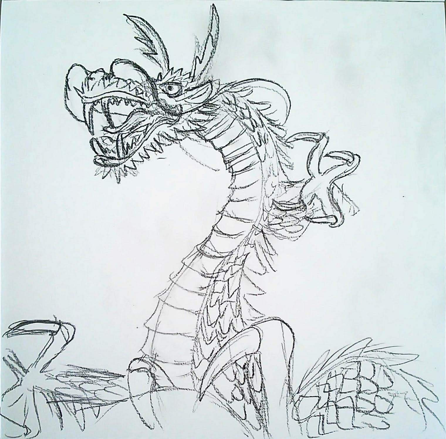 Dragon Kanji Drawing Photo