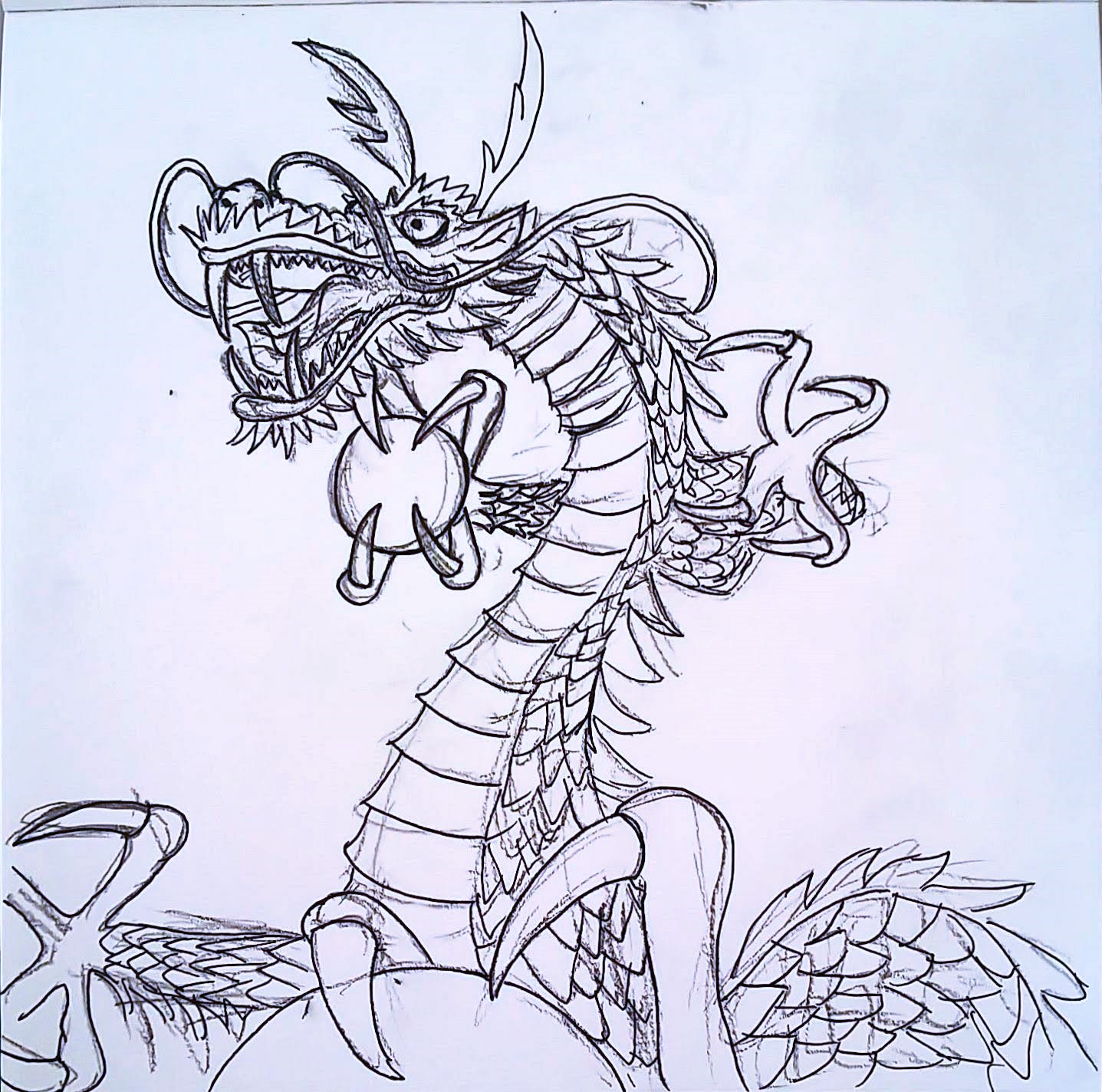 Dragon Kanji Drawing Picture