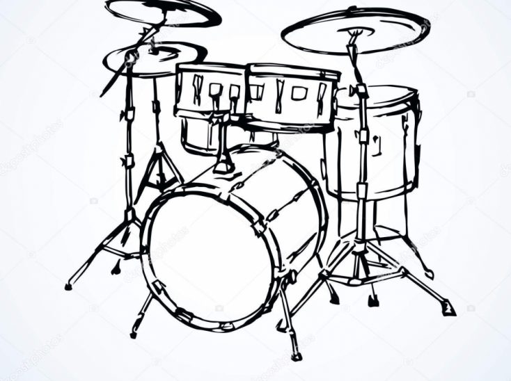 Drum Drawing Sketch