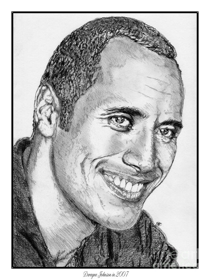 Dwayne Johnson Drawing High-Quality