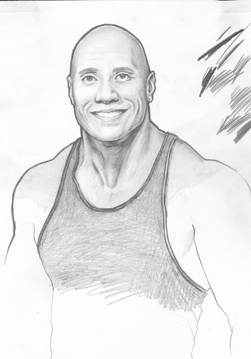 Dwayne Johnson Drawing