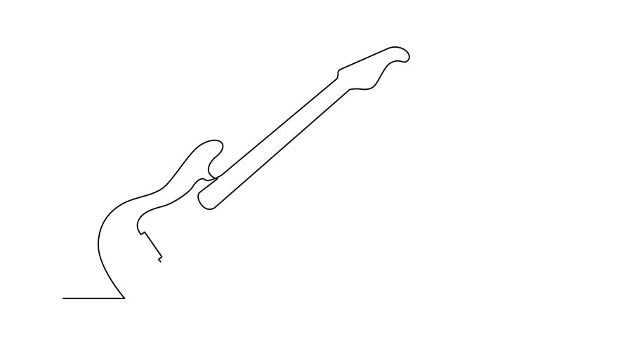 Electric Guitar Drawing Image