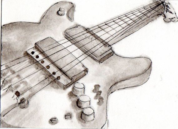 Electric Guitar Drawing Pics