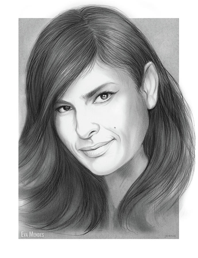 Eva Mendes Art Drawing