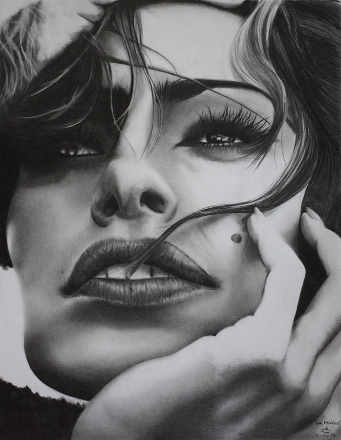 Eva Mendes Drawing Beautiful Art