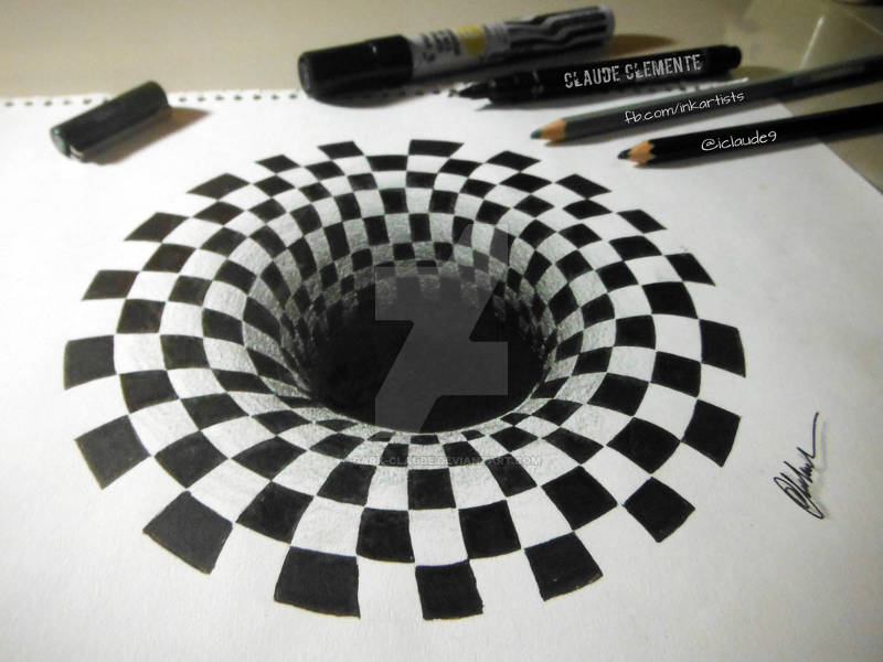 Eye Illusion Drawing High-Quality