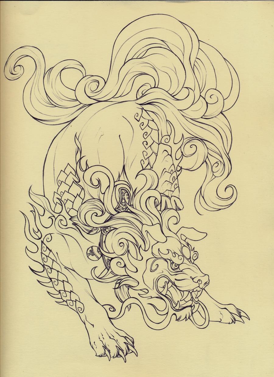 Foo Dog Drawing Photo