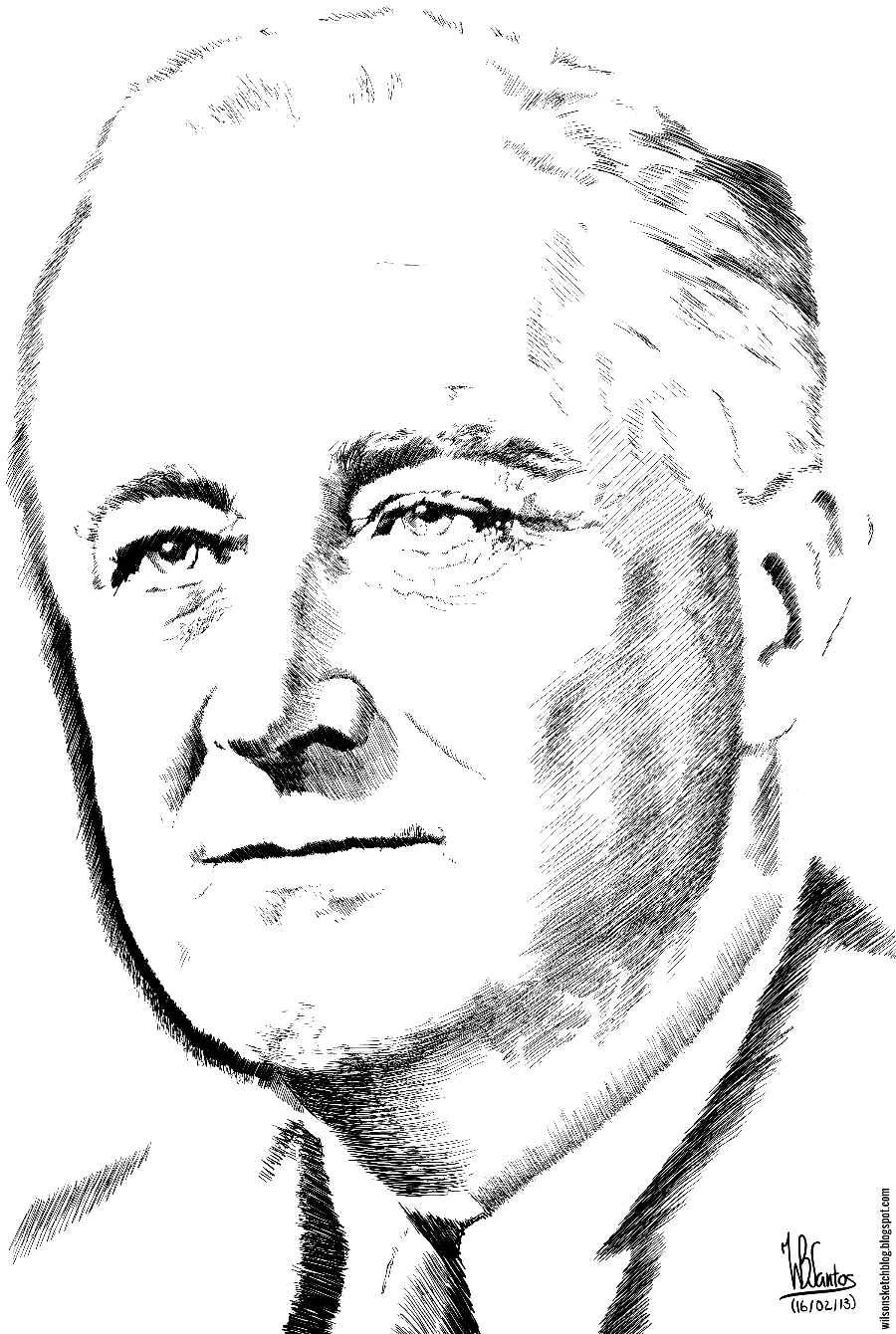 Franklin D Roosevelt Drawing Image