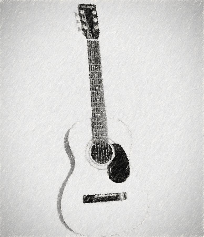 Guitar Drawing Art