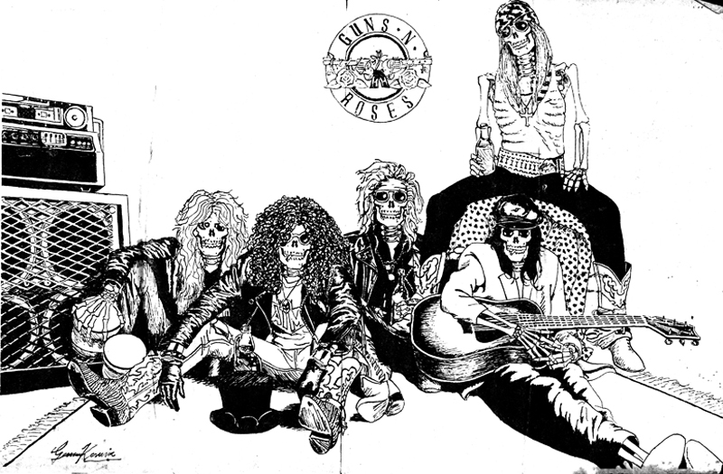 Guns N Roses Drawing Beautiful Image