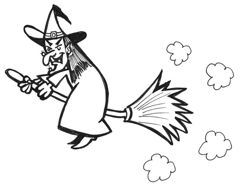 Halloween Witch Drawing Image