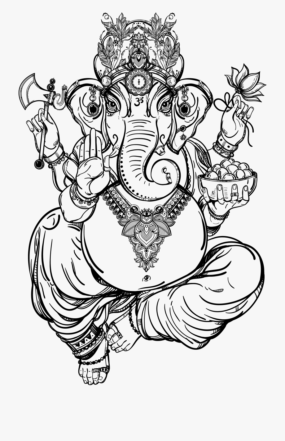 Hindu Elephant Drawing Image