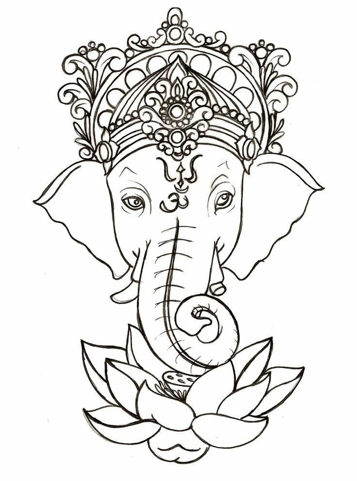 Hindu Elephant Drawing Picture