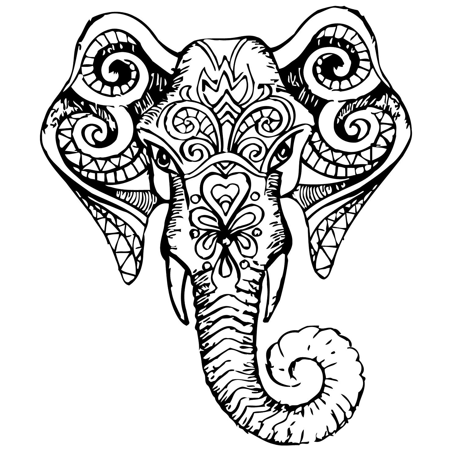 Hindu Elephant Drawing Sketch