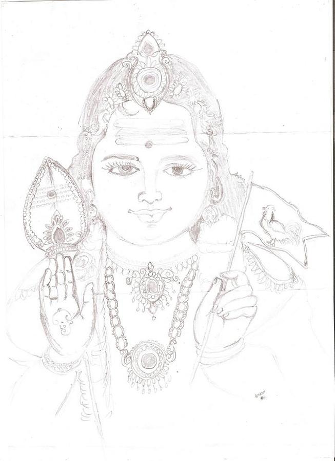 Hindu God Drawing Art