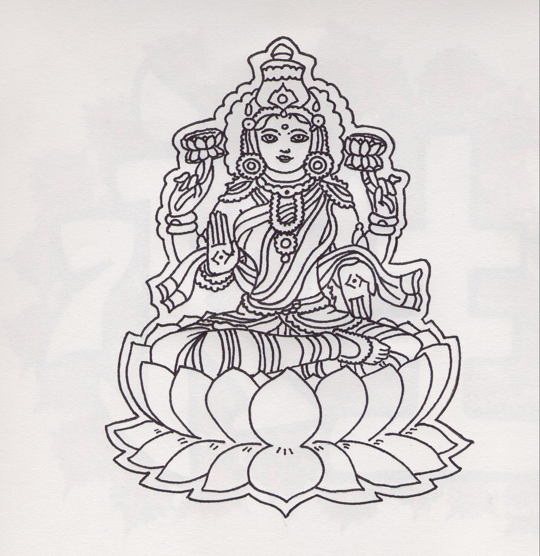 Hindu God Drawing Pic