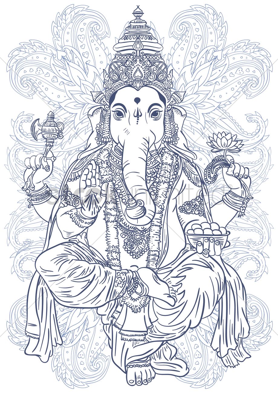 Hindu Goddess Drawing Pic