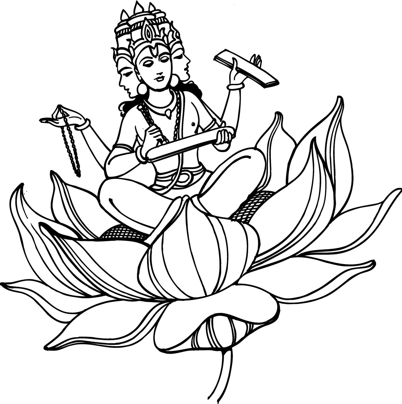 Hindu Goddess Drawing Pics