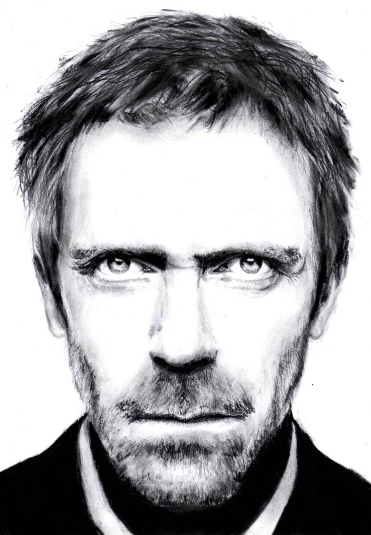 Hugh Laurie Drawing Beautiful Image