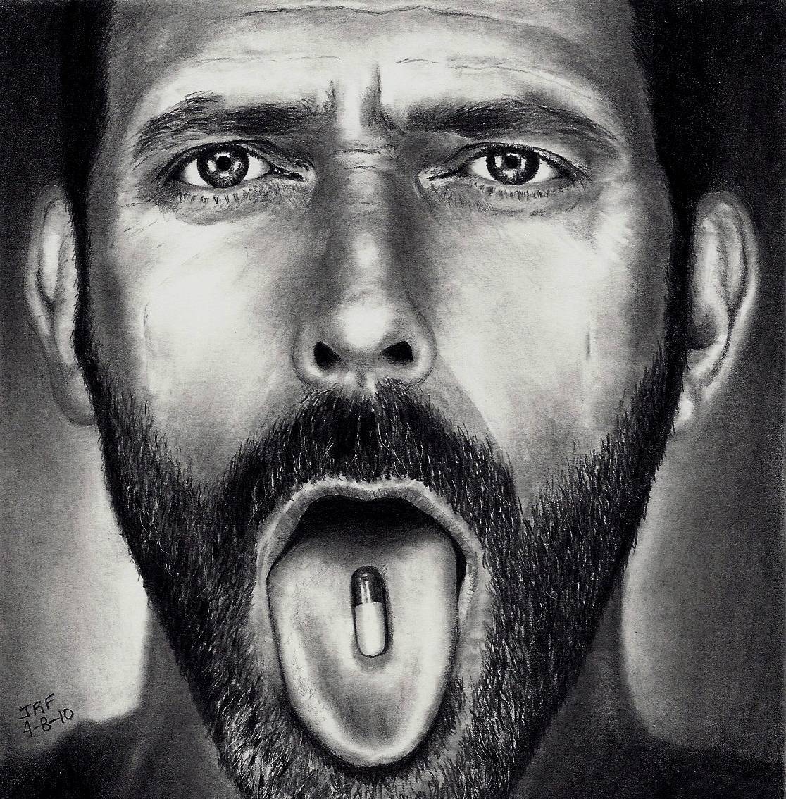 Hugh Laurie Drawing High-Quality
