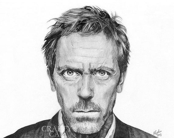 Hugh Laurie Drawing Pic