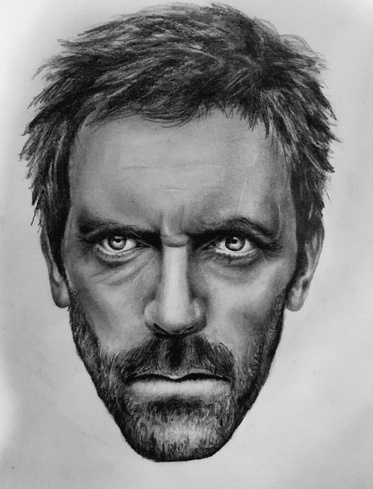 Hugh Laurie Drawing Picture