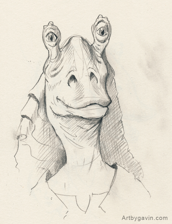 Jar Jar Binks Drawing Image