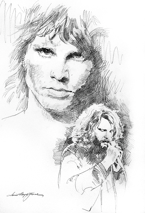 Jim Morrison Drawing High-Quality