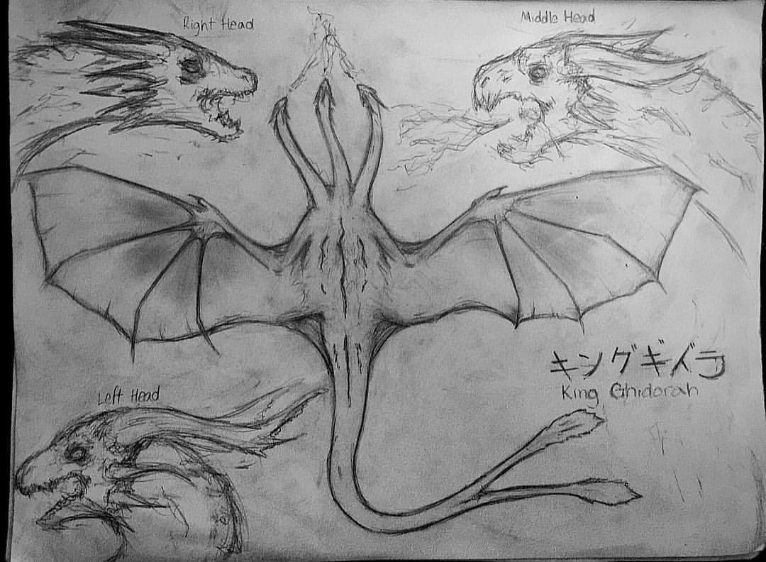 King Ghidorah Drawing Creative Art