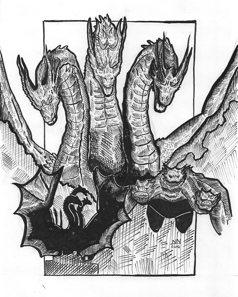 King Ghidorah Drawing Pics