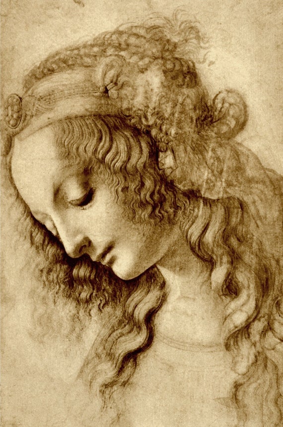 Leonardo Da Vinci Woman Drawing High-Quality