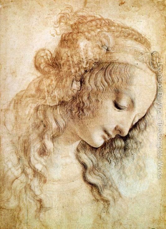 Leonardo Da Vinci Woman Drawing Sketch