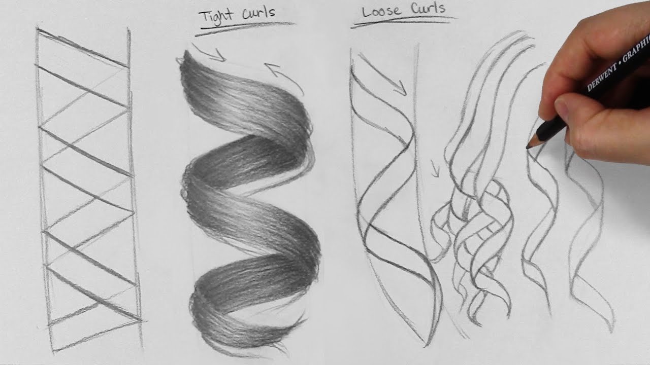 Long Hair Drawing Images