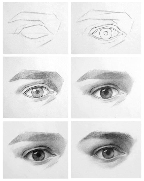 Male Eyes Drawing Art